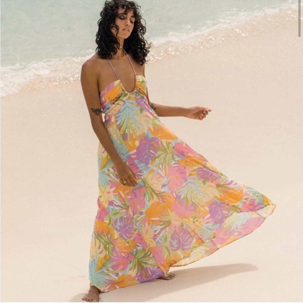 Billabong Tropical Print Maxi Dress - Multicolor